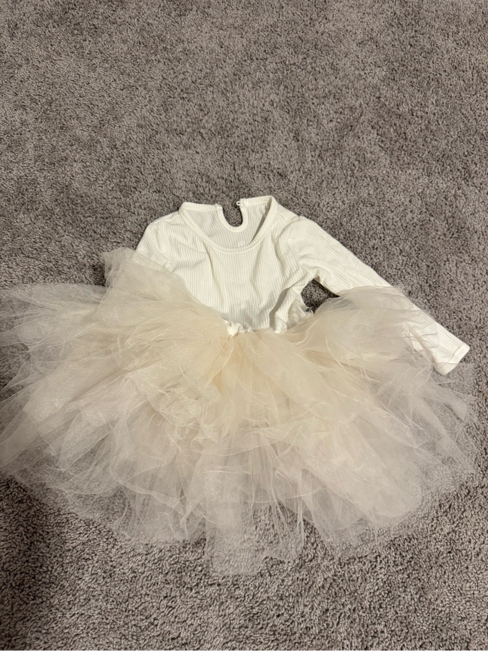 Bums & Roses Cream Tulle Tutu Dress